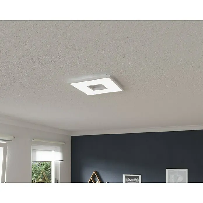 LED-Deckenleuchte Ellia - 24 W, L x B x H: 45 x 45 x 5 cm, Weiß, RGB - Quadratische LED-Deckenleuchte mit modernem Design. Sorgt für eine gleichmäßige Ausleuchtung des Raumes. Ideal für Wohn- und Schlafräume.