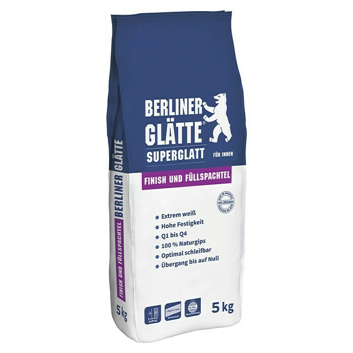 Berliner Glätte Füll- & Glättspachtel Finish superglatt (5 kg) | BAUHAUS