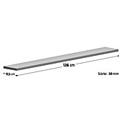 Fensterbank Bianco Carrara (126 x 17,5 x 2 cm, Hellgrau, Poliert)