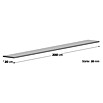 Fensterbank Bianco Cordo (200 x 20 x 2 cm, Grau, Poliert)