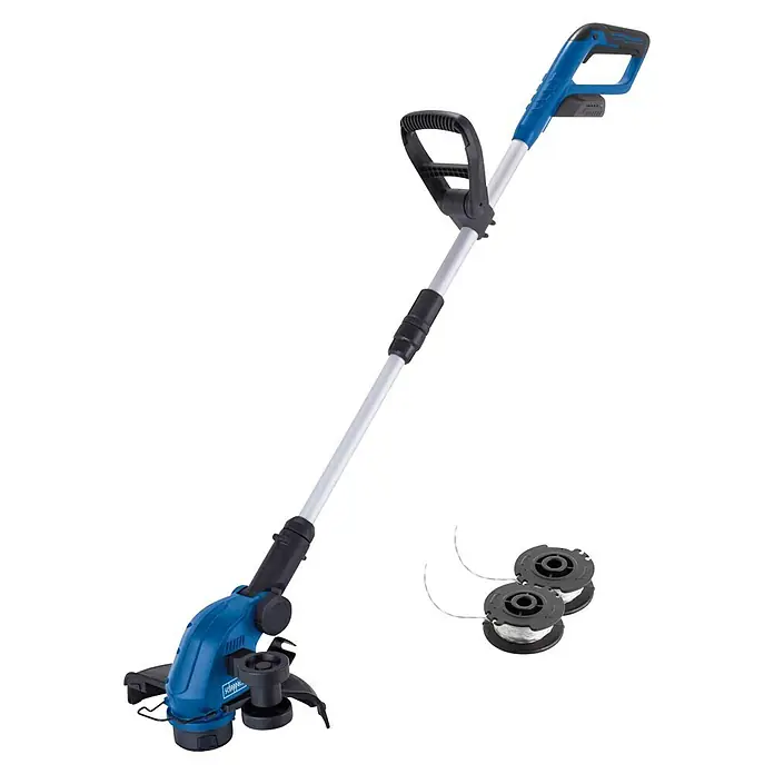 Scheppach IXES 20V Akku-Rasentrimmer C-LT300-X - 20 V, Li-Ionen, Ohne Akku, Schnittbreite Faden: 300 cm - Akkubetriebener Rasentrimmer mit Ersatzspulen, ideal für Gartenarbeiten. Einfache Handhabung für präzise Rasenkanten und schwer zugängliche Stellen.