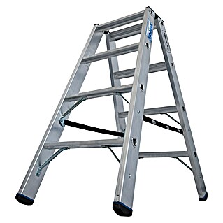 Krause Stabilo Doppel-Stehleiter 2 x 4 Stufen (Anzahl Tritte: 2 x 4 Stufen, Arbeitshöhe: 2,5 m, Aluminium)