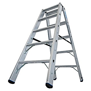 Krause Stabilo Doppel-Stehleiter 2 x 5 Stufen (Anzahl Tritte: 2 x 5 Stufen, Arbeitshöhe: 2,7 m, Aluminium)