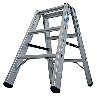 Krause Stabilo Doppel-Stehleiter 2 x 3 Stufen (Anzahl Tritte: 2 x 3 Stufen, Arbeitshöhe: 2,25 m, Aluminium)