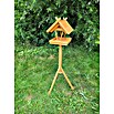 Promadino Vogelfutterhaus (42 x 36 x 38 cm, Braun, Ausstattung: Vogelhausständer)