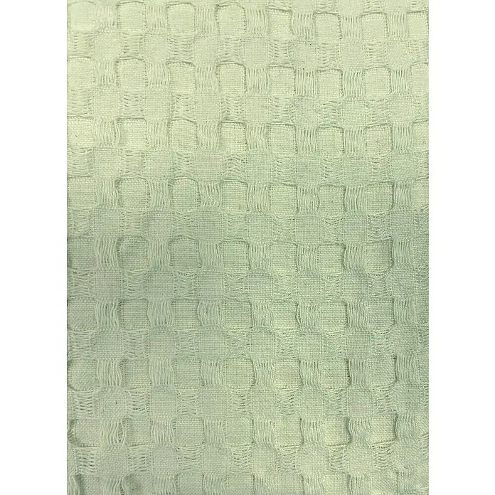 Manta para sofá Waffle - 150 x 250 cm, Textil, Natural - Primer plano de una toalla de gofre de color claro con un patrón cuadrado, ideal para la cocina y el baño, con una textura que absorbe el agua eficazmente.