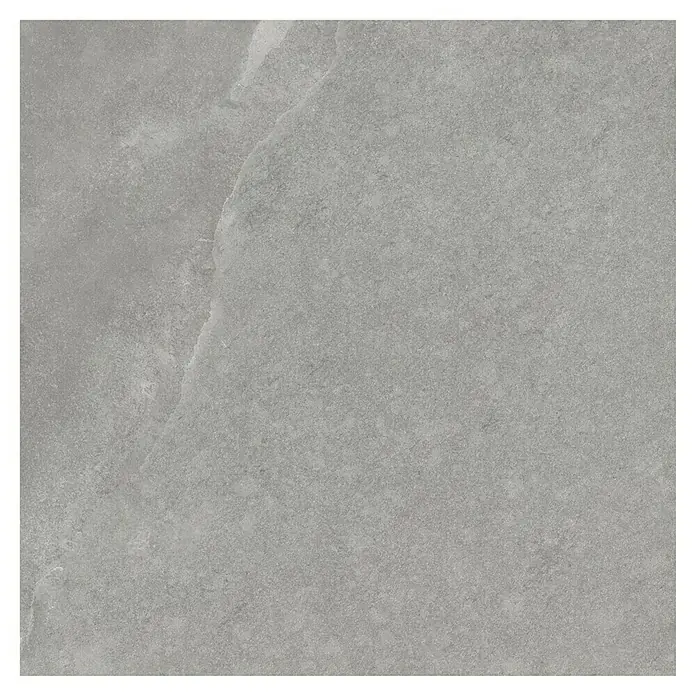 Momastela Feinsteinzeugfliese 2.0 Concept - 60 x 60 cm, Grigio - Nahaufnahme einer quadratischen, grauen Steinzeugfliese mit leichter Textur, ideal für moderne Boden- und Wandgestaltungen.