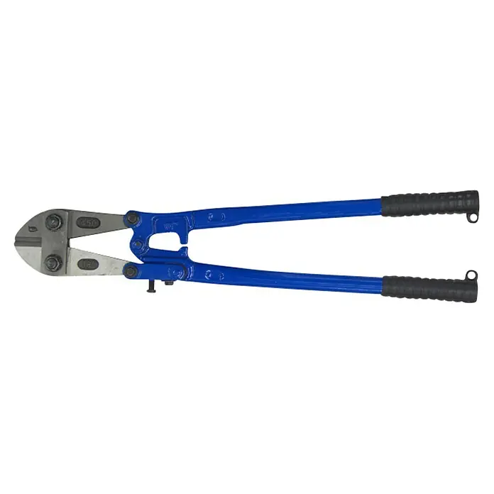 Cizalla - Largo: 450 mm - Cortafríos azules con cabezal de corte gris y mangos negros para trabajos de corte pesado.