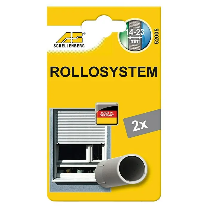Schellenberg Tope de cierre para persiana - Gris, Largo: 40 mm - Imagen del producto: Sistema de persiana enrollable Schellenberg para una fácil instalación. La solución perfecta para tus ventanas, hecho en Alemania.