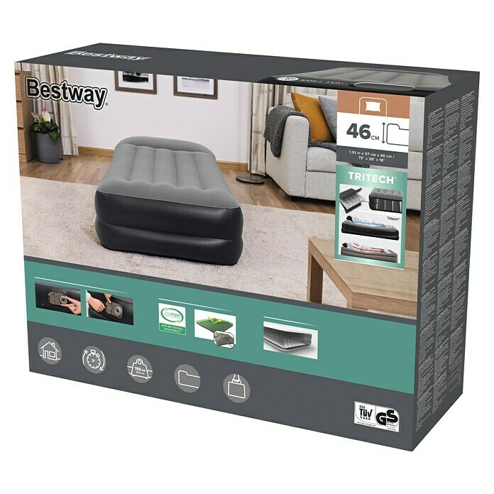 Bestway Luftbett (L x B x H: 191 x 97 x 46 cm, Integrierte Luftpumpe) | BAUHAUS