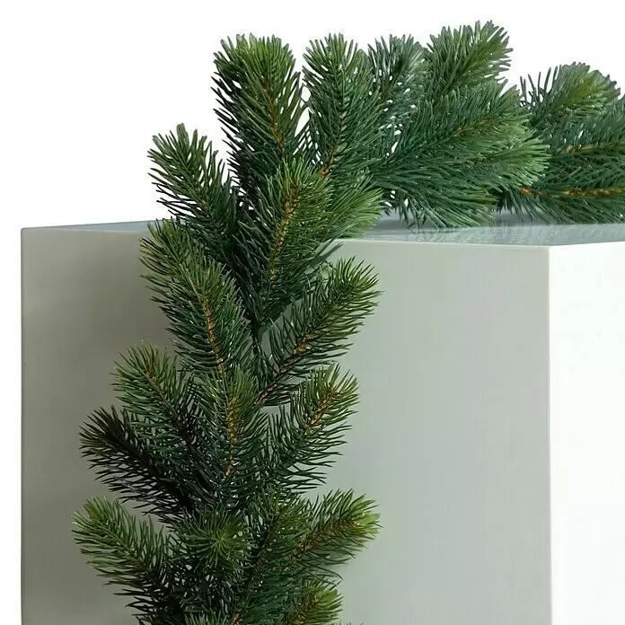 Kunstpflanze Edeltannengirlande - 160 cm, Grün, Kunststoff - Grüne künstliche Tannengirlande mit realistischen Nadeln.