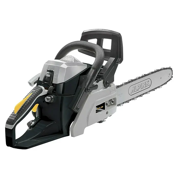 Alpina Benzin-Kettensäge ACS 39 - 1,2 kW, 37,2 cm³, Schwertlänge: 35 cm - Eine Alpina ACS 38 Benzin-Kettensäge. Leistungsstark, ideal für Baumpflegearbeiten. Mit robustem Schwert und Kettenbremse für optimale Sicherheit.