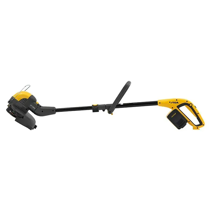 Stiga Akku-Rasentrimmer GT 300E - 20 V, 2 Ah, 2 Akkus, Schnittbreite Messer: 30 cm - Freischneider GT 300e von Stiga, ein Gartengerät für präzise Rasenkanten und schwer zugängliche Bereiche im Garten.