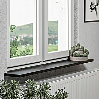 Fensterbank Absolute Black (113 x 20 x 2 cm, Schwarz, Naturstein)