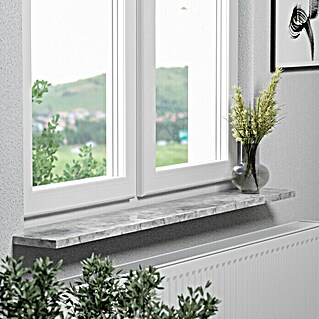 Fensterbank Bianco Carrara (176 x 20 x 2 cm, Hellgrau, Naturstein)