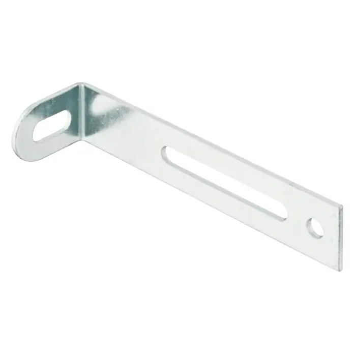 Stabilit Conector del panel trasero - L x An x Al: 77 x 21 x 15 mm - Ángulo de acero galvanizado con agujeros para montaje, perfecto para la construcción de muebles u otros proyectos.