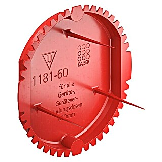 Kaiser Signaldeckel 1181-60 (Passend für: Geräte-, Geräte-Verbindungsdosen Ø 60 mm, Rot, 50 Stk.)