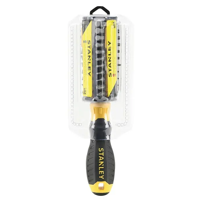Stanley Destornillador de punta intercambiable STHT0-70885 - 34 pzs. - Un juego de destornilladores Stanley con varias puntas, ideal para reparaciones y proyectos de bricolaje.