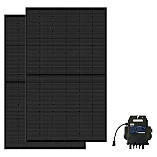Jinko Solarmodul-Set mit Wechselrichter 600W/800W + 2x425W Modul (Nennleistung: 425 W, L x B x H: 172,2 x 113,4 x 3 cm, 2 Stk.)