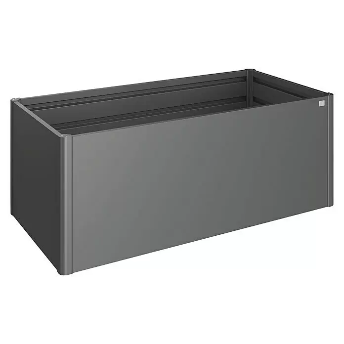 Biohort Hochbeet - 102 x 201 x 77 cm, Stahl, Dunkelgrau Metallic - Rechteckiger dunkelgrauer Metall-Pflanzkübel oder Hochbeet, ideal für Pflanzen und Garten.