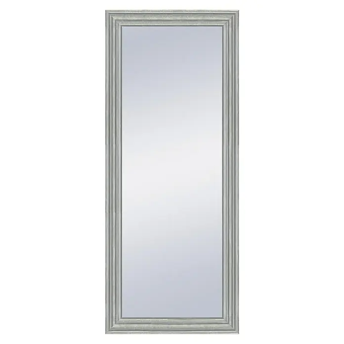 Espejo de pared Fantasía - 53 x 143 cm, Plateado, Madera - Elegante diseño de espejo rectangular con un elegante marco de color plateado que agrega un toque de sofisticación a cualquier habitación.