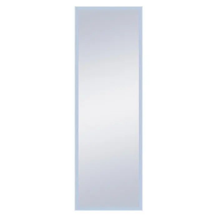 Espejo de pared Pirámide - 44 x 134 cm, Blanco - Espejo vertical con marco estrecho, ideal para baños o pasillos, que refleja la luz de manera óptima y amplía visualmente el espacio.