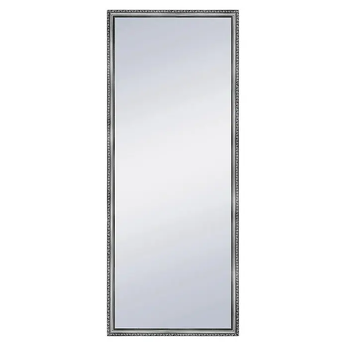 Espejo de pared Fantasía Cenefa - 48 x 138 cm, Plateado - Elegante espejo de pared rectangular con un delicado marco de color plateado, que aporta un toque de lujo y estilo a cualquier habitación.
