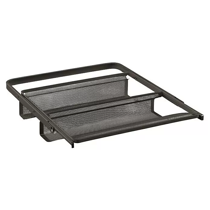 Elfa Classic by Elfa Schuhauszug Gitter - L x B x H: 40 x 45 x 9,6 cm, Graphite, Regalsystem Classic by Elfa - Dunkelgraue Metallgitter-Auszugsschublade zur Aufbewahrung.