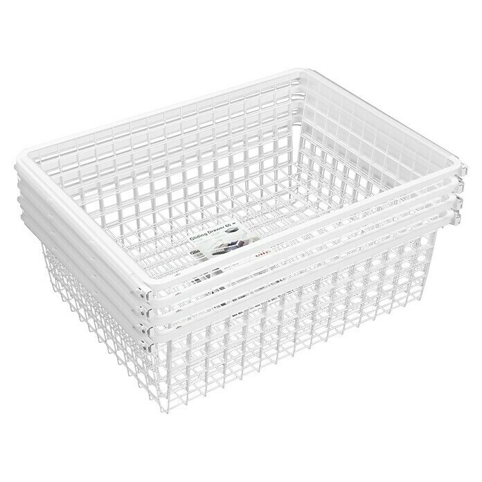 Elfa Classic by Elfa Drahtkorb Set mit Auszug (L x B x H: 43 x 60 x 18 cm, Weiß, 8 -tlg.) | BAUHAUS
