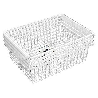 Elfa Classic by Elfa Cesto de alambre (L x An x Al: 43 x 60 x 18 cm, Blanco, 8 pzs.)