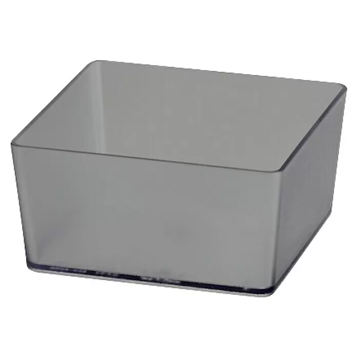 Elfa Classic by Elfa Aufbewahrungsbox - L x B x H: 9,8 x 9,8 x 4,8 cm, Kunststoff, Transparent - Transparenter, quadratischer Kunststoffbehälter mit schrägen Seiten.