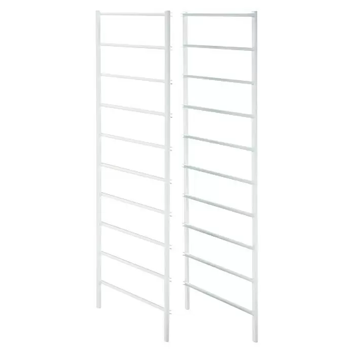 Elfa Classic by Elfa Seitenteil für Korbregalsystem - L x B x H: 53,5 x 2 x 104 cm, Weiß - Weißes, mehrstufiges Schuhregal mit offenen Ablagen.