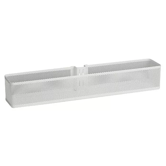 Elfa Classic by Elfa Gitterkorb - L x B x H: 8,1 x 43,5 x 7,4 cm, Weiß - Weißer Lochblech-Organizer mit zwei Fächern.