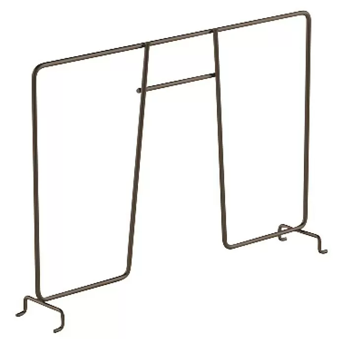 Elfa Classic by Elfa Regal - L x B x H: 31,1 x 5,4 x 20 cm, Farbe: Grau - Dunkelgrauer Metall-Kleiderständer mit Doppelstange zur effizienten Aufbewahrung von Kleidung.