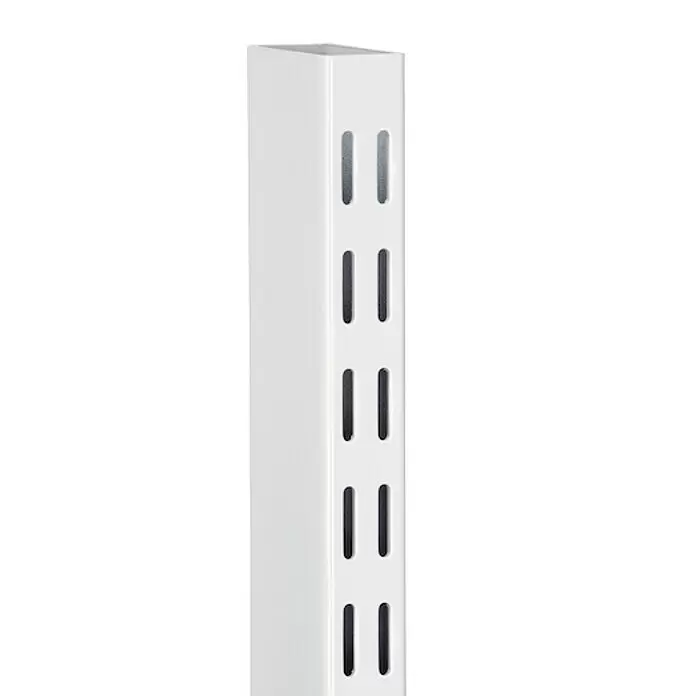 Elfa Classic by Elfa Ständer - L x B x H: 5 x 2,5 x 104 cm, Weiß - Weißer gelochter Metall-Regalpfosten für verstellbare Regalsysteme.