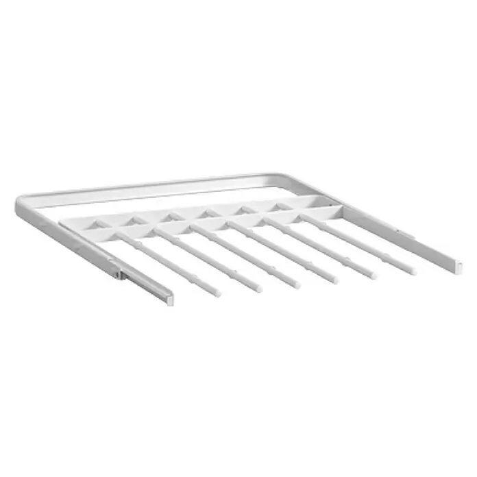 Elfa Classic by Elfa Hosenauszug - L x B x H: 40 x 45 x 2,4 cm, Weiß, Passend für: Regalsystem Classic by Elfa - Weißer ausziehbarer Hosenbügel mit mehreren Stangen aus Kunststoff.