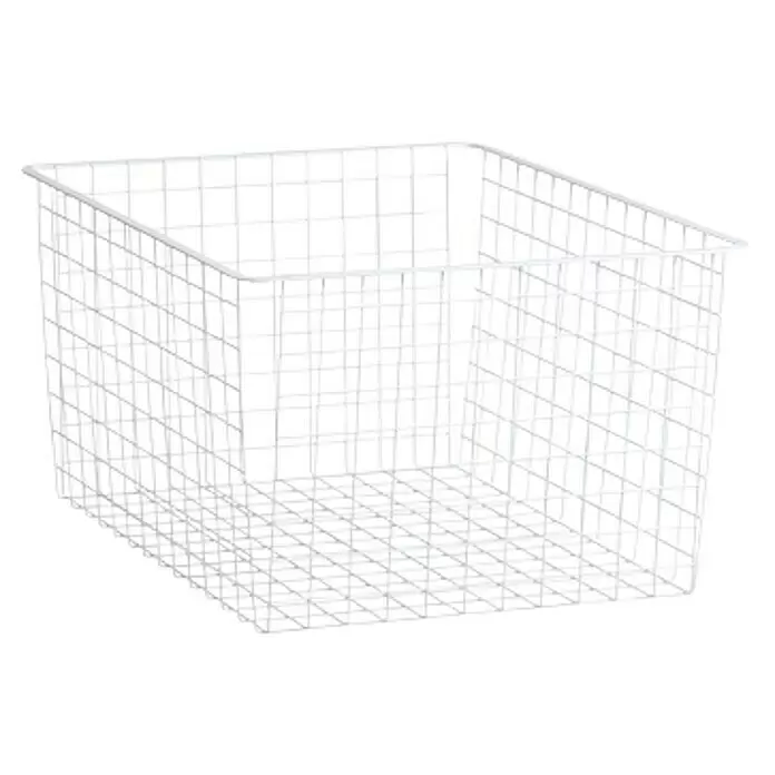 Elfa Classic by Elfa Drahtkorb für Korbregalsystem - L x B x H: 50 x 40 x 28 cm, Weiß - Weißer rechteckiger Drahtkorb zur Aufbewahrung.
