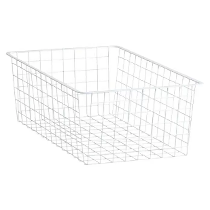 Elfa Classic by Elfa Drahtkorb für Korbregalsystem - L x B x H: 50 x 30 x 18 cm, Weiß - Weißer Drahtkorb zur Aufbewahrung.