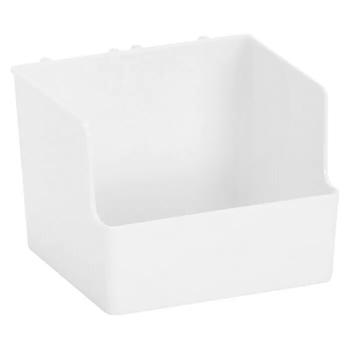 Elfa Classic by Elfa Aufbewahrungsbox - L x B x H: 11 x 11,2 x 8 cm, Kunststoff, Weiß, Regalsystem Classic by Elfa - Weißer offener Kunststoff-Aufbewahrungsbehälter.