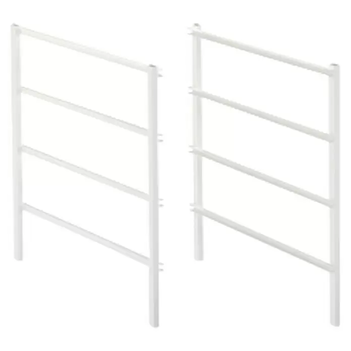 Elfa Classic by Elfa Seitenteil für Korbregalsystem - L x B x H: 53,5 x 2 x 44 cm, Weiß - Zwei weiße Metall-Regalteiler zur Organisation von Regalen oder Schränken.