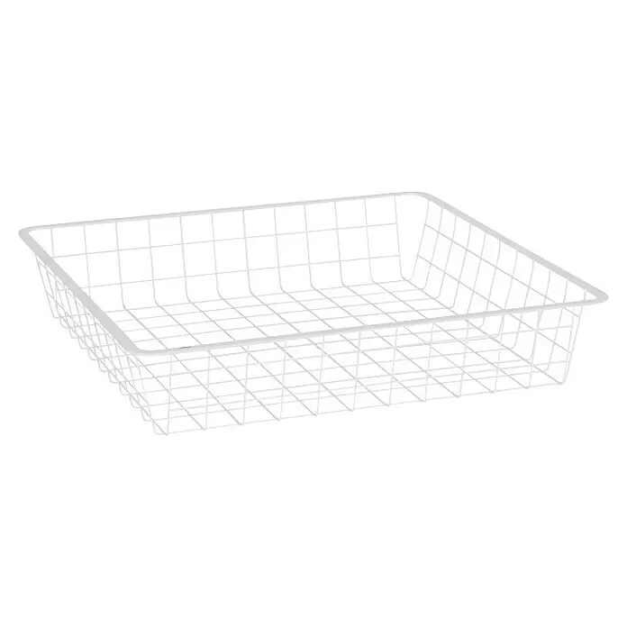 Elfa Classic by Elfa Drahtkorb für Auszug - L x B x H: 40 x 45 x 8 cm, Weiß - Weißer rechteckiger Drahtkorb.