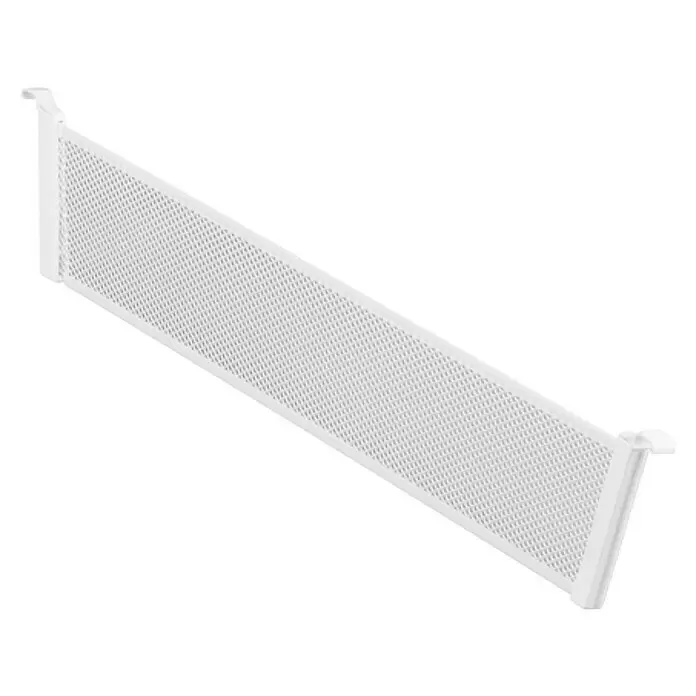 Elfa Classic by Elfa Fachteiler Gitterkorb multi - Höhe: 8 cm, Weiß - Weißer perforierter Kunststoff-Regal- oder Schubladenteiler mit angewinkelten Enden.