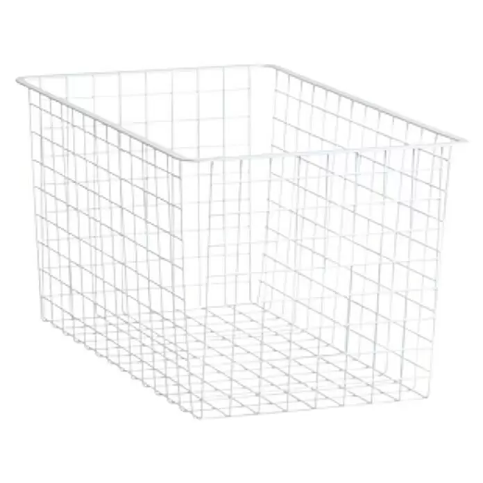 Elfa Classic by Elfa Drahtkorb für Korbregalsystem - L x B x H: 50 x 30 x 28 cm, Weiß - Rechteckiger weißer Drahtkorb aus Metall zur Aufbewahrung.