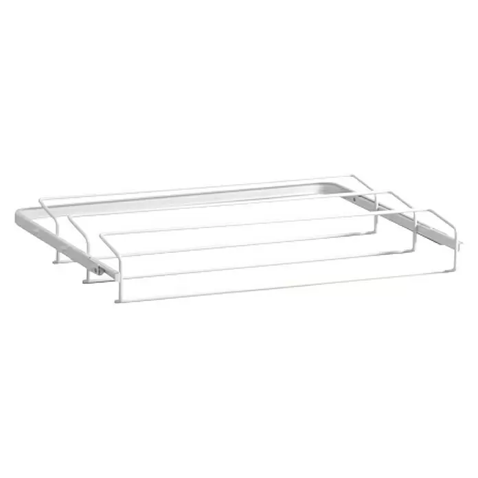 Elfa Classic by Elfa Schuhauszug - L x B x H: 40 x 60 x 9,6 cm, Weiß, Passend für: Regalsystem Classic by Elfa - Weißes Metall-Drahtregal mit horizontalen Stangen, zum Trocknen oder Aufbewahren geeignet.
