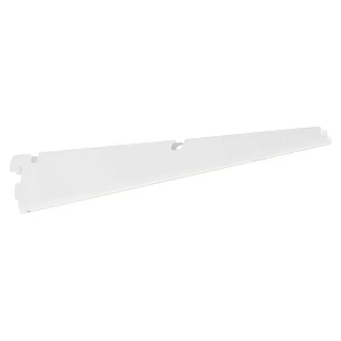 Elfa Classic by Elfa Träger Click-in - L x B x H: 30 x 1,3 x 5,5 cm, Farbe: Weiß - Weißer flacher Regalhalter mit Loch und gekerbtem Ende.