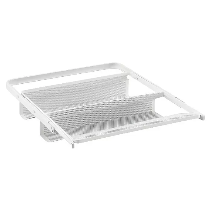 Elfa Classic by Elfa Schuhauszug Gitter - L x B x H: 40 x 45 x 9,6 cm, Weiß, Regalsystem Classic by Elfa - Weißer, gelochter Metall-Schubladeneinsatz mit zwei Fächern.