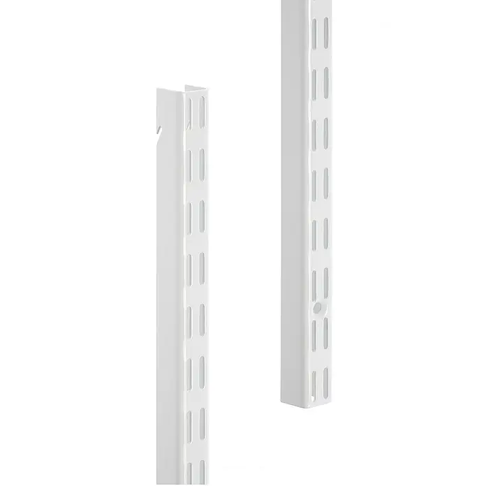 Elfa Classic by Elfa Hängeschiene - Länge: 214 cm, Passend für: Regalsystem Classic by Elfa, Zweilochsystem, Weiß - Zwei weiße Regalschienen mit Aussparungen zur individuellen Regalgestaltung im modernen Design.