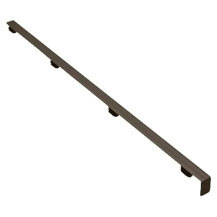 Elfa Classic by Elfa Abdeckung Click-in - Länge: 40 cm, Graphite, Mittig - Dunkles Metall-Handlauf mit vier Wandhalterungen zur Unterstützung.