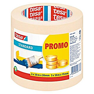 Tesa Pack cintas de enmascarar Standard Promo (50 m x 30 mm)