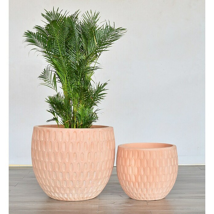 Pflanztopf Cappuccino Terracotta (Naturmaterialien, Whitewash, Ø x H: 39 x 34 cm) | BAUHAUS